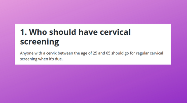 HSE inclusiveness excludes "women" from cervical cancer screening guidance
